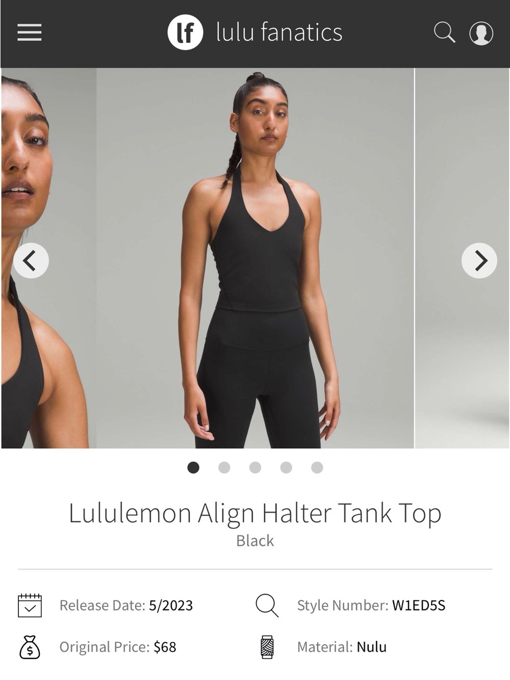 lululemon athletica Align Halter Tank Top - Black